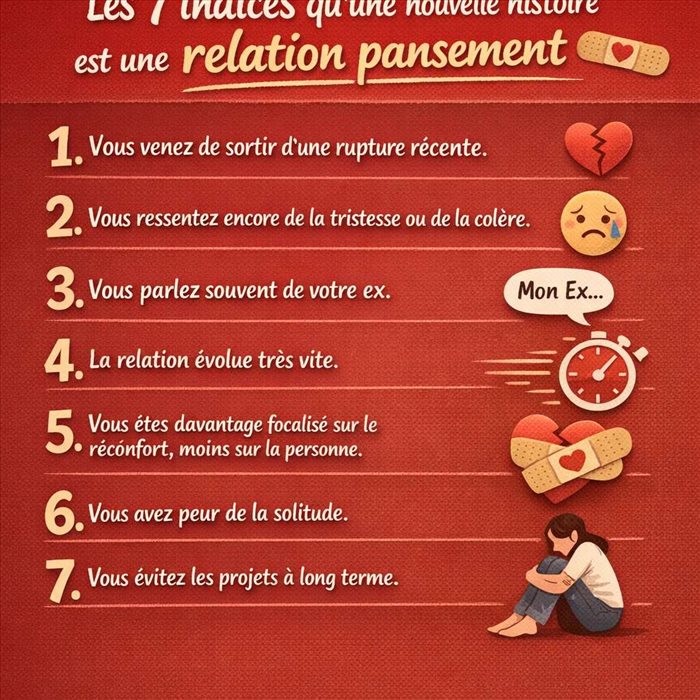 Les 7 indices qu'une nouvelle histoire est une relation pansement
